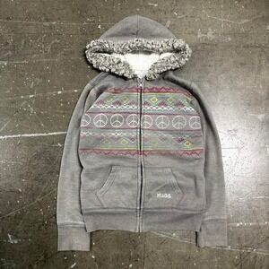 Mudd Fur Hoodie Women's Size XS Y2K Vintage Indie Fairy Hollister Abercrombie